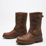 Classic-Buckle-Pure-Leather-Boot-Brown