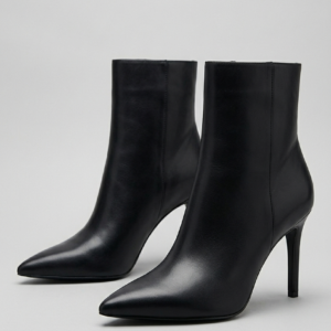 Pointed-Toe-Pure-Leather-Boot-Black-Stiletto